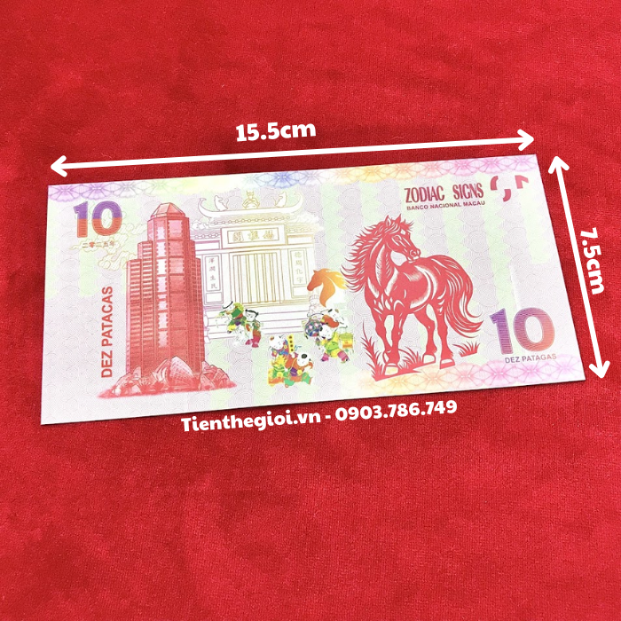 Combo 30 Tiền Lì Xì 10 Dola Macao Hình Con Ngựa 2026